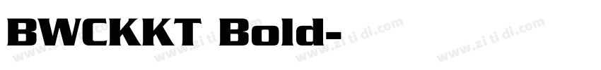 BWCKKT Bold字体转换